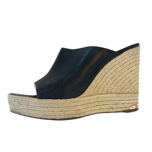 PALOMA BARCELO Blue Leather Espadrille Sandals 9.5 - Picture 9 of 12